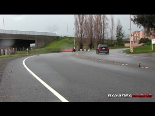 Harley drifting in the rain