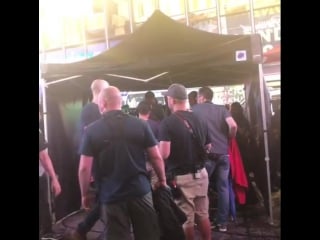 Keanu reeves #johnwick3 with fake rain!!