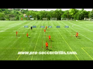 Soccer dribbling drill feinting receiving technique and combinations