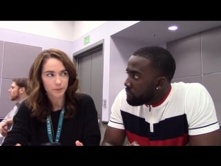"wynonna earp" melanie scrofano, shamier anderson interview