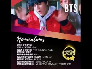 Soompi awards bts is nominated in 9 categories in the 13th annual soompi awards!