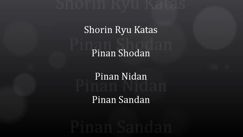 Shorin ryu kata pinan shodan, nidan &amp; sandan