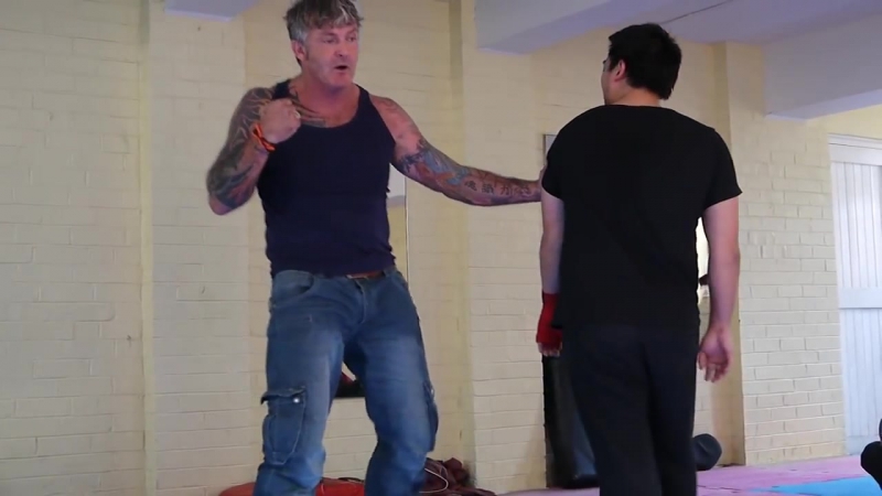 Lee morrison demonstrating flanking