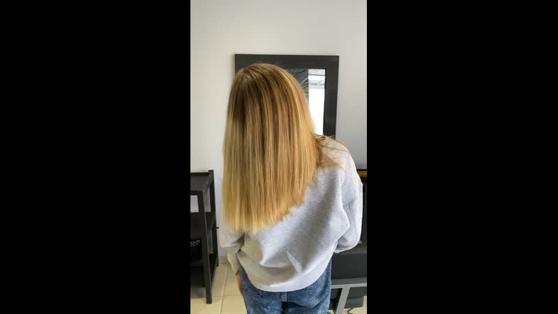 Счастливица гладких и прямых волос после услуги кератиновое выпрямление волос от @mila evil fox