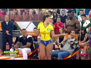 Brazil football (soccer) body paint girl