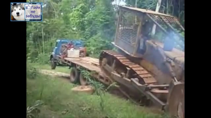 Жесткая разгрузка бульдозера