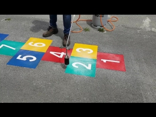 Application of decomark® hopscotch at school playground