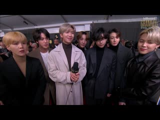 200127 bts want to collaborate with ariana grande and more by billboard @ 62nd annual grammy awards red carpet