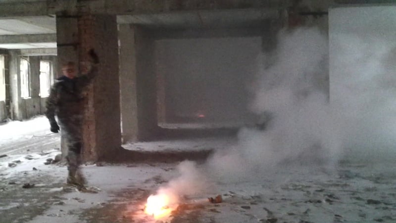 Наш командир и дымовые гранаты (26 11 2016)