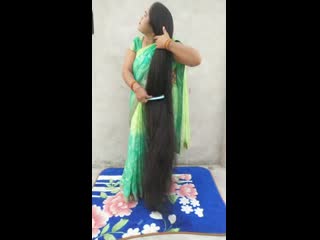 Hair combing and mahadev bun making by parul singh mp4