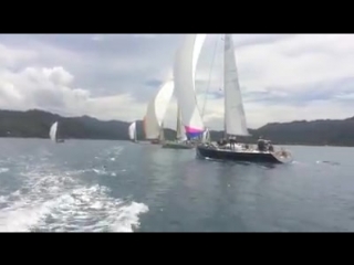 En direct de la tpr 2018 départ de la 4ème course, traversée raiatea / bora bora