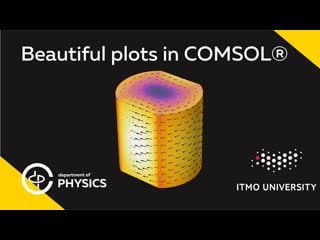Comsol multiphysics® postprocessing tutorial beautiful arrow surface plots export animation, gifs
