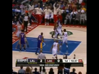 Blake griffin with the huge put back slam over pau gasol