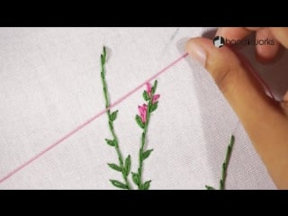 Hand embroidery for beginners learn lazy daisy, outline stit