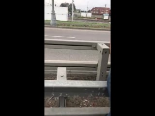Неадекватная девушка на мкаде