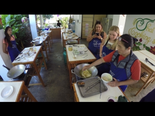 Deep fried thai banana at thai secret cooking school! january 15, 2017 chiang mai, thailand