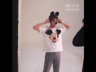 He likedshared the behind the scenes on his weibo the shoot was on his 20th birthday in january xiazhiguang xnine r1se