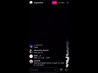 Junhyung replying in english on his instagram live uwu