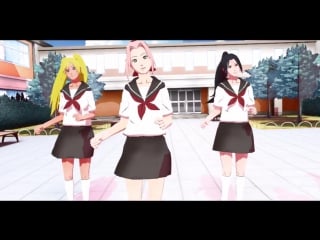 [mmd naruto] sexy love naruko, sasuko, sakura, hinata and kabuto