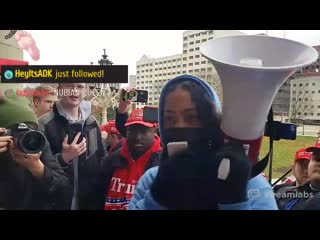 Nick fuentes, jaden mcneil, af vs cringe blm protestors in lansing