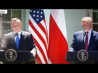 It looks like there is a spider cobweb between polish president duda and trump