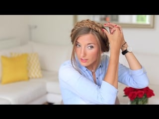 How to milkmaid braid up do luxy hair