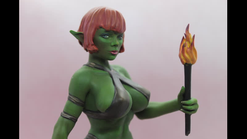 Гоблинша warlock and boobs сборка и покраска фигурки