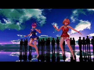 【東方mmd】紳士向け水着でアリスとパチュリーがspring shower