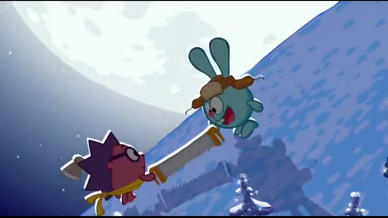 Смешарики плюс снег, минус ёлка