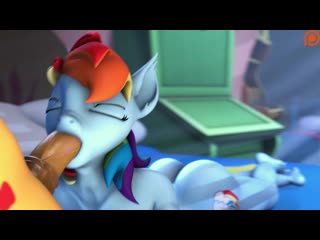 Mlp 3d anthro futa applejack x rainbow