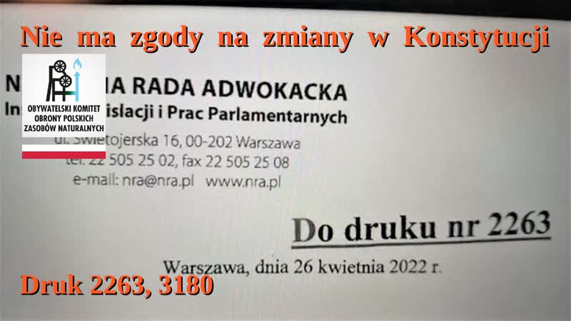 19 05 2023 prawo nie ma podstaw do zmiany w naszej konstytucji (druk 2263, 3180)