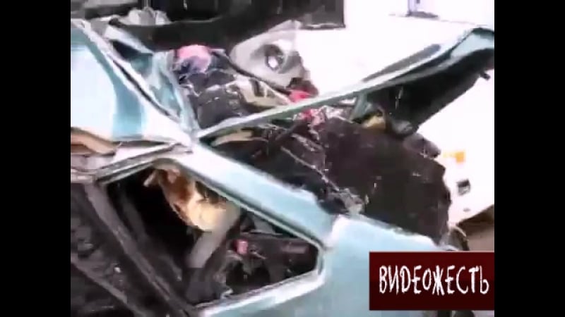 Жуткий размот на гололеде © видеожесть