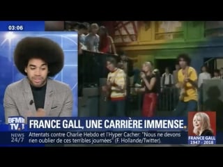 Gwendal marimoutou sur france gall @ bfmtv