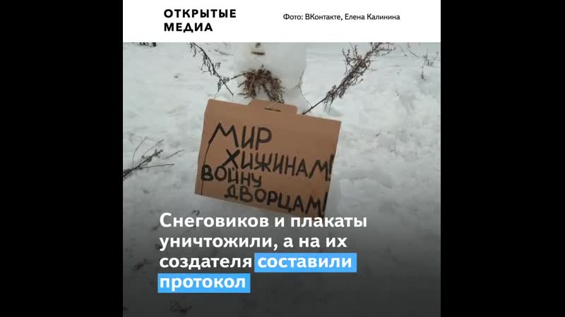 Жительницу архангельской области увезли в полицию за «пикет снеговиков» около её дома