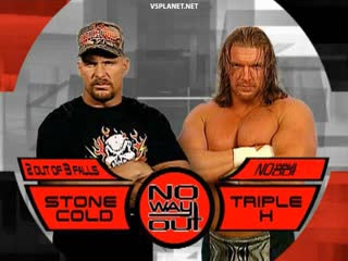 Steve austin vs tirple h, 3 stages of hell, no way out 2001