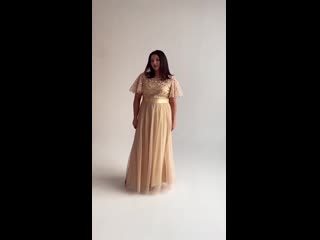 Платье "lulu gold" (2xl 3xl) | реальная съемка проката dress me 33