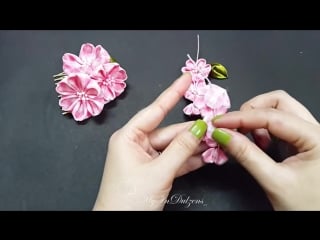 ❀ ✾ ❁ hana kanzashi sakura tutorial ❁ ✾ ❀