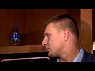 Gronk asked about the trade to lions report yeah, it happened brady is my quarterback i’m not going anywhere without brady