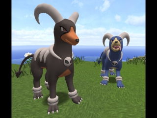 Pokepack hd 3d model and animation houndoom (версия dark)