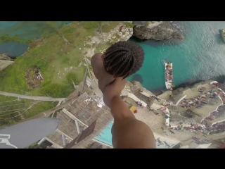 Spider cliff diving at ricks cafe, negril, jamaica