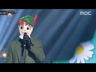 161016 king of masked singer soyou 'tinker bell' vs 'peterpan' 1round my lips