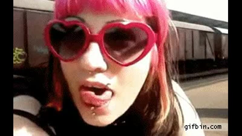Split tongue girl