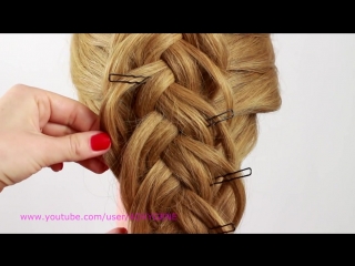 Новая косичка с двойным подхватом new double braiding