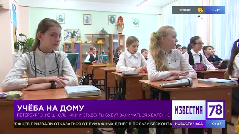 Петербургские школьники и студенты занимаются удалённо