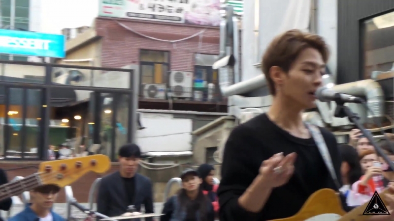 180928 the rose busking in hongdae beautiful girl