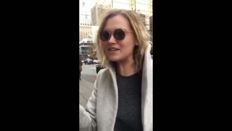 Eliza giving a shoutout to a fan