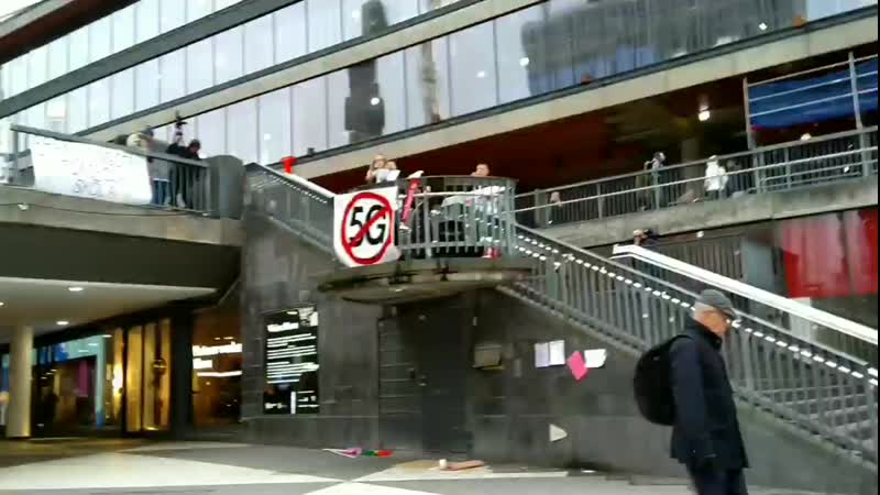Mer från demonstrationen mot 5g