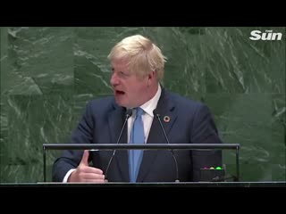 Boris johnsons speech on brexit, ai robots and chicken at the un