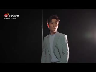 #zhuyilong bts video of zhu yilong for refa ad 😍💙