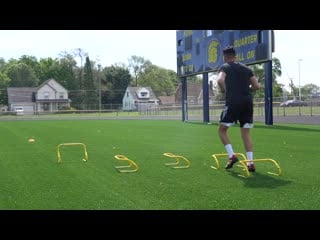 Individual soccer drills using hurdles and coones speed agility ball master